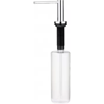 DEANTE ZZZ 00DD Trauku mazgāšanas līdzekļa dozators ar sūkļa turētāju, 350 ml, melns
