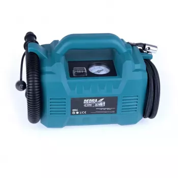 DEDRA DED7073 18V Bezvadu gaisa kompresors ar digitālo spiediena kontroli, 8 bar, 21 L/min, LED gaisma