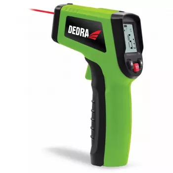 DEDRA MC0951 Infrasarkanais pirometrs Bezkontakta termometrs -50°C līdz 550°C, 12:1 D:S, regulējama emisijas spēja, lāzera rādītājs, ar fona apgaismojumu LCD