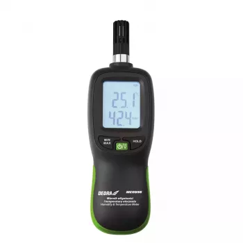 DEDRA MC0956 Skaņas līmeņa mērītājs – 30-130 dBA digitālais decibelu mērītājs ar A/C svēršanu, fona apgaismojuma LCD, datu noturēšanu, Max/Min, IEC 651 Type 2