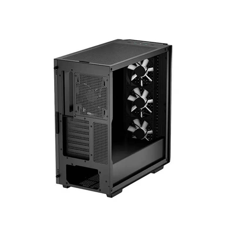 DeepCool CG560 vidējais tornis ar rūdīta stikla sānu logu, melns