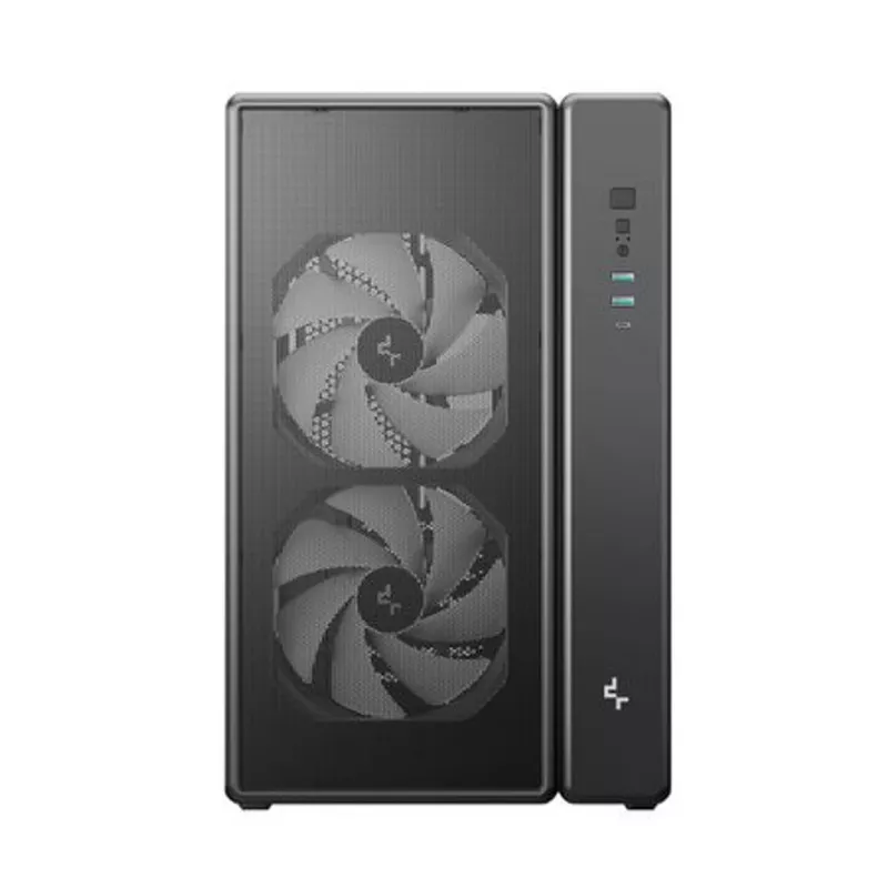 Deepcool CG590 MESH 2F vidēja torņa korpuss - melns, rūdīts stikls, 2x120mm ventilatori