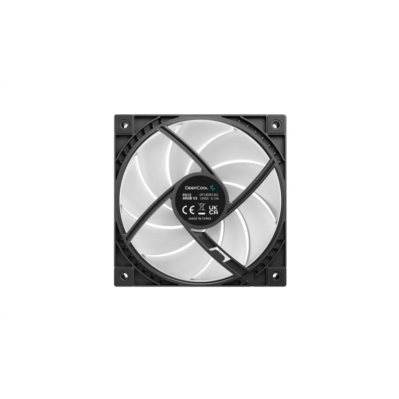Deepcool FD12 ARGB V2 120mm PWM korpusa ventilators - melns