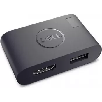 Dell DA20 USB-C mobilais adapteris - HDMI, VGA, Gigabit Ethernet, USB 3.0, melns V1J4H