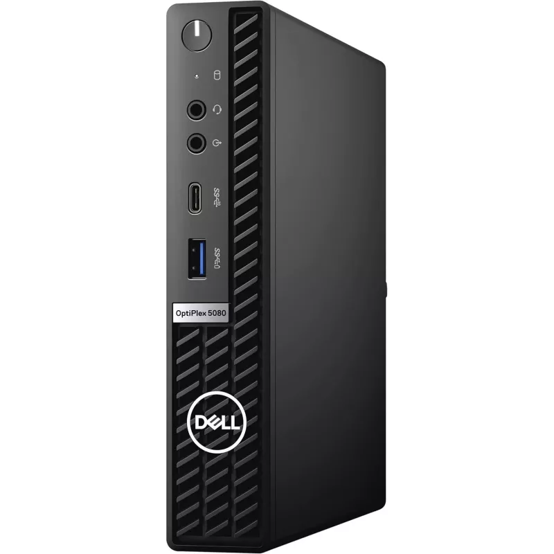 Dell OptiPlex 5080 Micro Desktop PC, Intel Core i5-10500T, 12GB RAM, 256GB SSD, Windows 10 Pro, Black