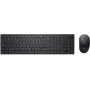Dell Pro bezvadu klaviatūras un peles komplekts KM5221W-US (melns)