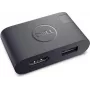 Dell USB Type-C uz HDMI/USB Type-A adapteris (DA20) - 4K HDMI, USB 3.0, melns