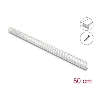 Delock 22072 Elastīgais kabeļu kanāls, pašlīmējošs un skrūvējams, 25 x 26 mm, 50 cm, pelēks