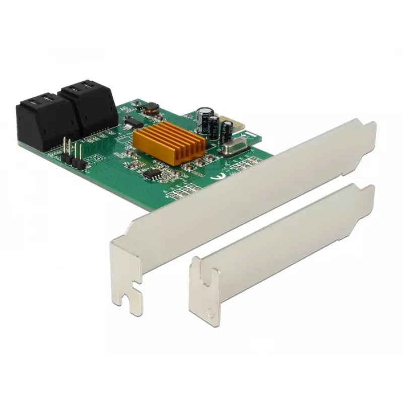 DeLOCK 4 portu SATA 6Gb/s PCIe 2.0 x1 kontrollera karte ar Marvell 88SE9215