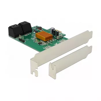 DeLOCK 4 portu SATA 6Gb/s PCIe 2.0 x1 kontrollera karte ar Marvell 88SE9215