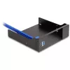 Delock 5,25 collu metāla montāžas rāmis plānas nišas mobilajam rack ar USB 5 Gbps (18006)