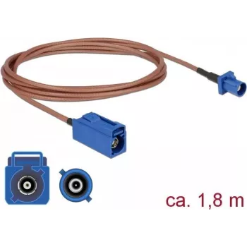 DELOCK Antenas pagarinājuma kabelis FAKRA C vīrišķais uz FAKRA C sievišķais RG-316 1.8m koaksiālais