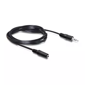 DELOCK Audio pagarinātājkabelis 3.5 mm ligzda, vīrišķais uz sievišķo, 3 m, melns