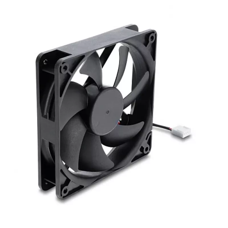 Delock Axial Fan 48 V DC, 120 x 120 x 25 mm, 4-Pin PWM, Black