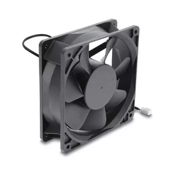 Delock Axial Fan 48 V DC, 120 x 120 x 38 mm ar 2 kontaktu ventilatora savienotāju, melns