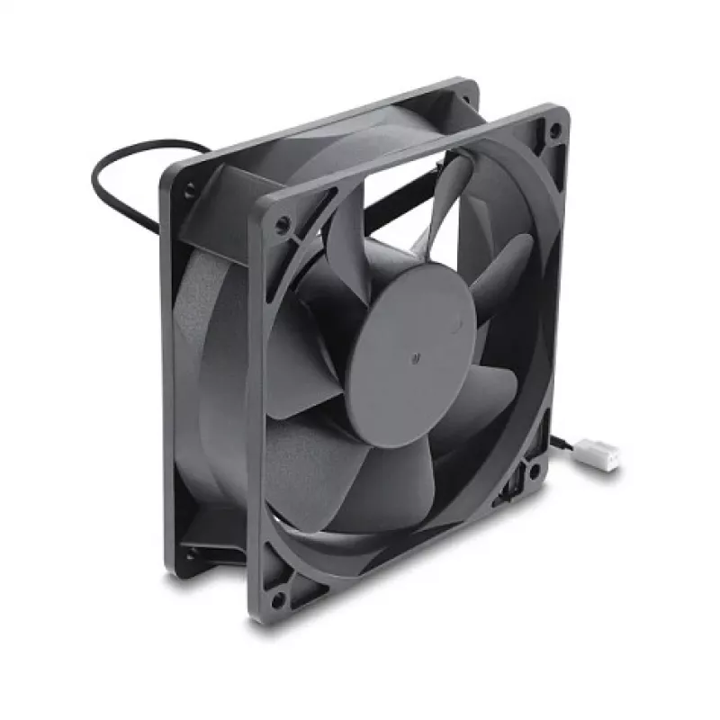 Delock Axial Fan 48 V DC, 120 x 120 x 38 mm ar 2 kontaktu ventilatora savienotāju, melns