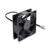 Delock aksiālais ventilators 48 V DC, 80 x 80 x 25 mm, 2 kontaktu savienotājs, melns