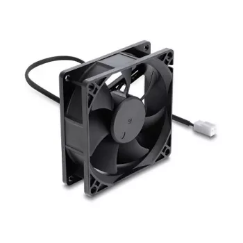 Delock aksiālais ventilators 48 V DC, 80 x 80 x 25 mm, 2 kontaktu savienotājs, melns