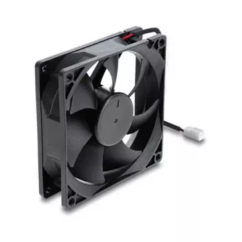 Delock Axial Fan 48 V DC, 92 x 92 x 25 mm ar 2-pin ventilatora savienotāju, melns