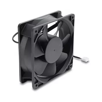 Delock Aksialais ventilators 48V DC, 120x120x38mm, 4-Pin PWM, lodīšu gultnis, 3000 RPM, 170 m³/h, melns