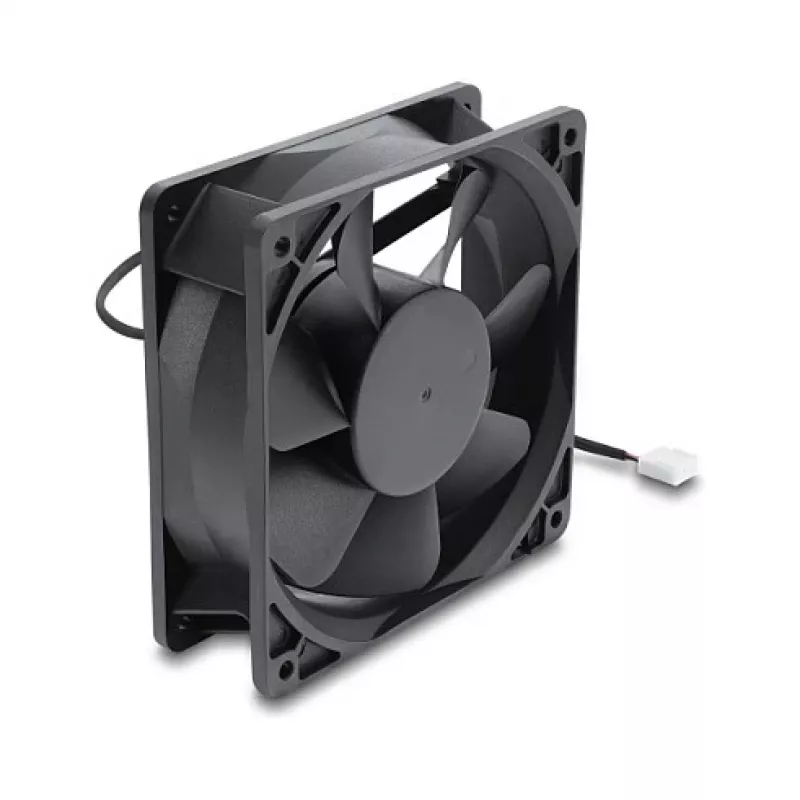 Delock Aksialais ventilators 48V DC, 120x120x38mm, 4-Pin PWM, lodīšu gultnis, 3000 RPM, 170 m³/h, melns