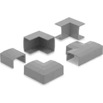 Delock kabeļu kanāla savienotājs 24 x 14 mm kanālam, 5 gab. komplekts, pelēks 22095