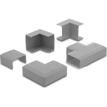 Delock kabeļu kanāla savienotājs 30 x 14 mm kabeļu kanāliem, 5 gab. komplekts, pelēks 22098