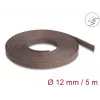 Delock Kabeļu pārvaldības uzmava, 12 mm, pīta, grauzēju izturīga, stiepjama, 5 m, brūna