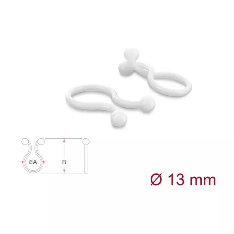 Delock kabeļa spirālveida aptinums 13 mm caurspīdīgs, 10 m, 100 gabali