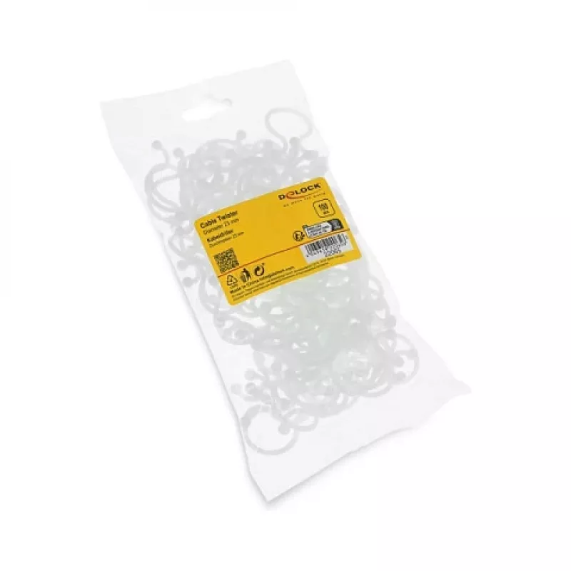 Delock Cable Spiral Wrap Ø 23 mm Transparent, 100 Pieces