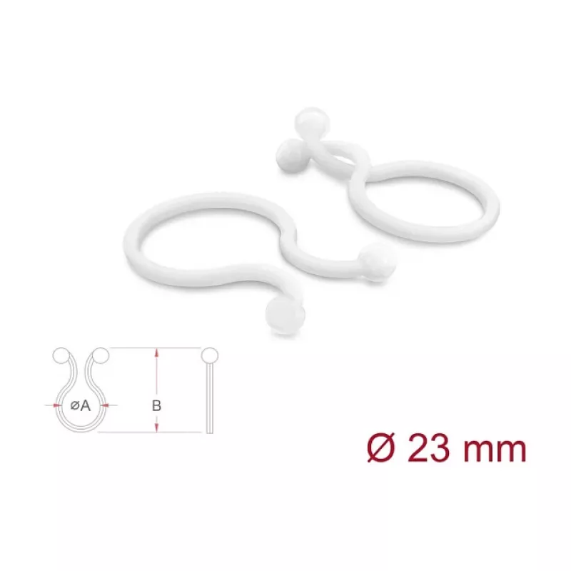 Delock Cable Spiral Wrap Ø 23 mm Transparent, 100 Pieces