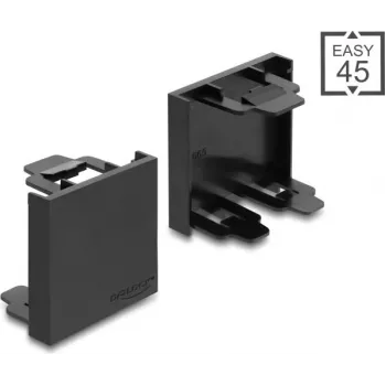 Delock Easy 45 moduļa aizsargvāciņš 45 x 45 mm melns (81670)