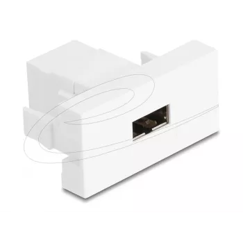 Delock Easy 45 modulis EASY-USB 2.0 Type-A ligzda uz EASY-USB Type-A ligzda balts 90866