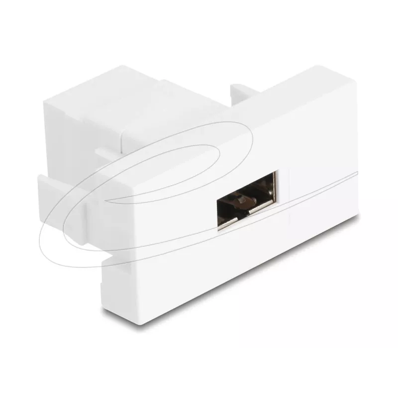 Delock Easy 45 modulis EASY-USB 2.0 Type-A ligzda uz EASY-USB Type-A ligzda balts 90866