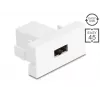 Delock Easy 45 modulis EASY-USB 2.0 Type-A ligzda uz EASY-USB Type-A ligzda balts 90866