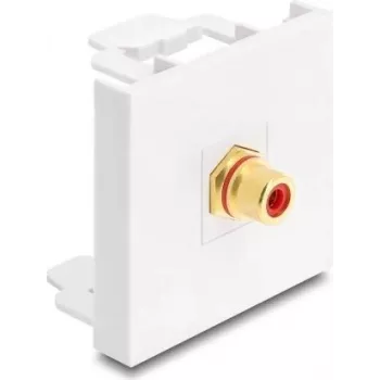Delock Easy 45 modulis RCA ligzda uz RCA ligzda, zeltīts, sarkans/balts (91818)