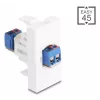 Delock Easy 45 modulis ar spaiļu bloku, balts (90912)