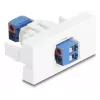 Delock Easy 45 modulis ar spaiļu bloku, balts (90912)