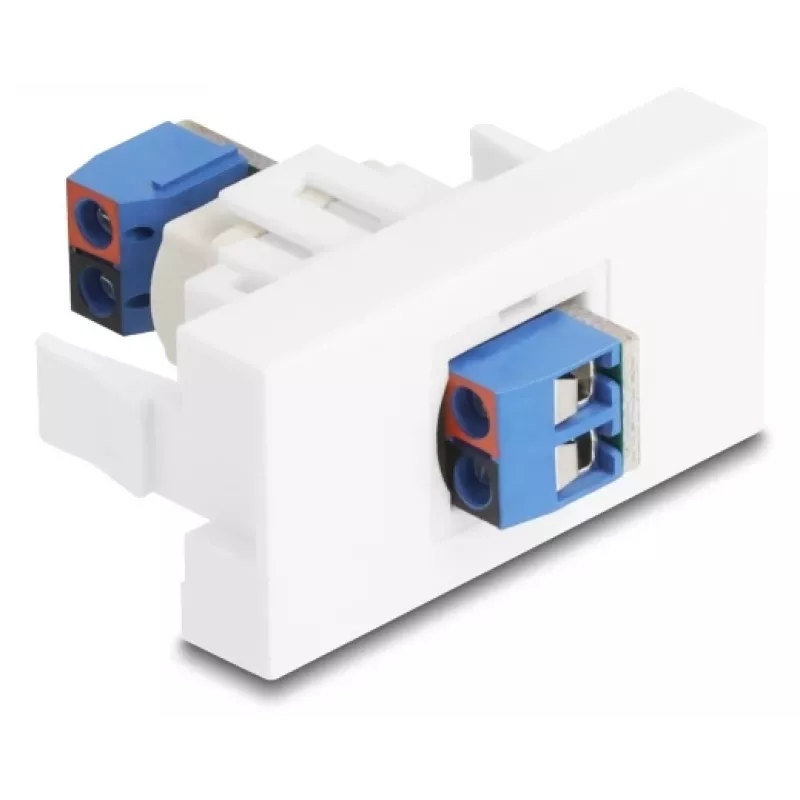 Delock Easy 45 modulis ar spaiļu bloku, balts (90912)