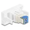 Delock Easy 45 modulis ar spaiļu bloku, balts (90912)