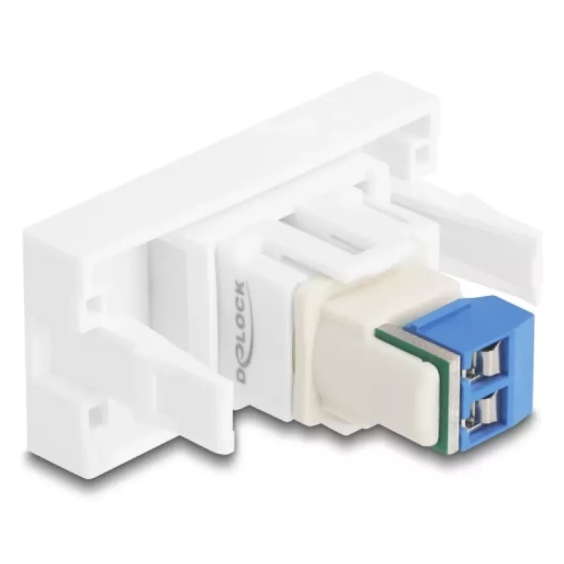 Delock Easy 45 modulis ar spaiļu bloku, balts (90912)
