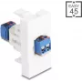 Delock Easy 45 modulis ar spaiļu bloku, balts (90912)
