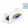 Delock Easy 45 iespraužamais modulis 9 kontaktu D-Sub ligzda balts RAL 9003 81348