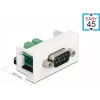 Delock Easy 45 uzspiežamais modulis D-Sub 9 kontaktu vīrišķais uz 10 kontaktu spaiļu bloku, balts RAL 9003 81351