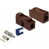 DeLOCK FAKRA F ligzda 25 mm (gara) presēšanai - riekstkoka brūna, RAL 8011 89690