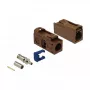 DeLOCK FAKRA F ligzda 25 mm (gara) presēšanai - riekstkoka brūna, RAL 8011 89690