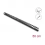 Delock elastīgs kabeļu kanāls pašlīmējošs un pieskrūvējams 25 x 26 mm - garums 50 cm melns