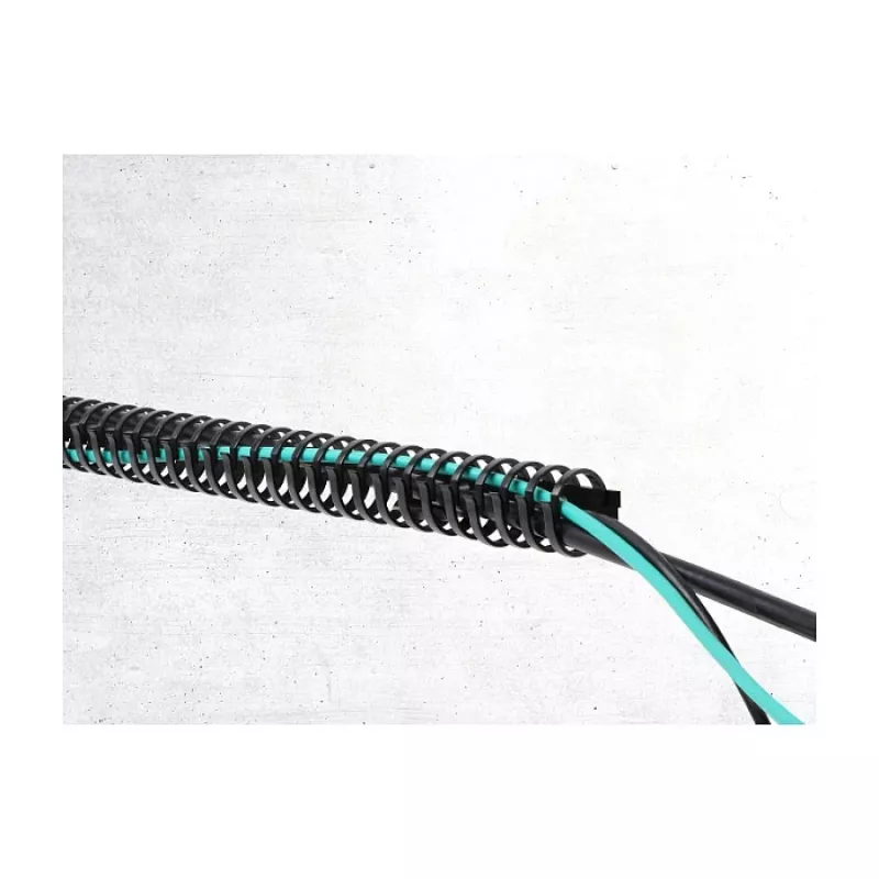 Delock elastīgs kabeļu kanāls pašlīmējošs skrūvējams 34 x 35 mm - garums 50 cm melns