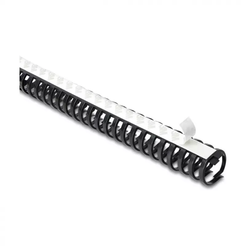 Delock elastīgs kabeļu kanāls pašlīmējošs skrūvējams 34 x 35 mm - garums 50 cm melns
