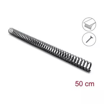 Delock elastīgs kabeļu kanāls pašlīmējošs skrūvējams 34 x 35 mm - garums 50 cm melns